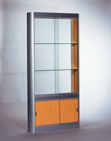 beursmateriaal als vitrines