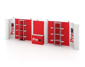 Press banners, shopin-shop presentatiesystemen, displays