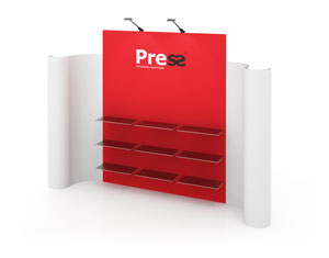 Press banners, shopin-shop presentatiesystemen, displays