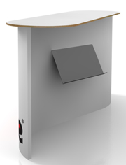 press, press-stands, balies, counters