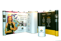 press, press-stands, presentatiewanden