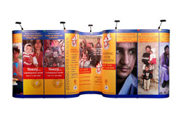 press, press-stands, presentatiewanden
