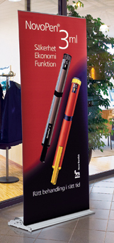 Roll-Up banner systemen, Roll-Up professional en Roll Up Classic, Roll-M Up, 4 screen, banners, banieren