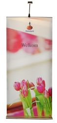 Roll-Up banner systemen, Roll-Up professional en Roll Up Classic, Roll-M Up, 4 screen, banners, banieren