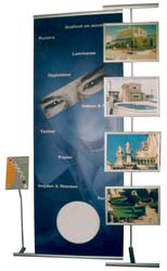 roll-M up banners voor presentaties, banieren, banners, Roll-M banners, 4 screen, abc display, expolinc, expand