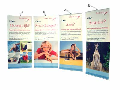 roll-M up banners voor presentaties, banieren, banners, Roll-M banners, 4 screen, abc display, expolinc, expand