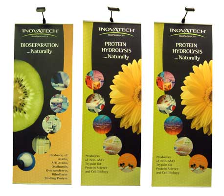 roll-M up banners voor presentaties, banieren, banners, Roll-M banners, 4 screen, abc display, expolinc, expand