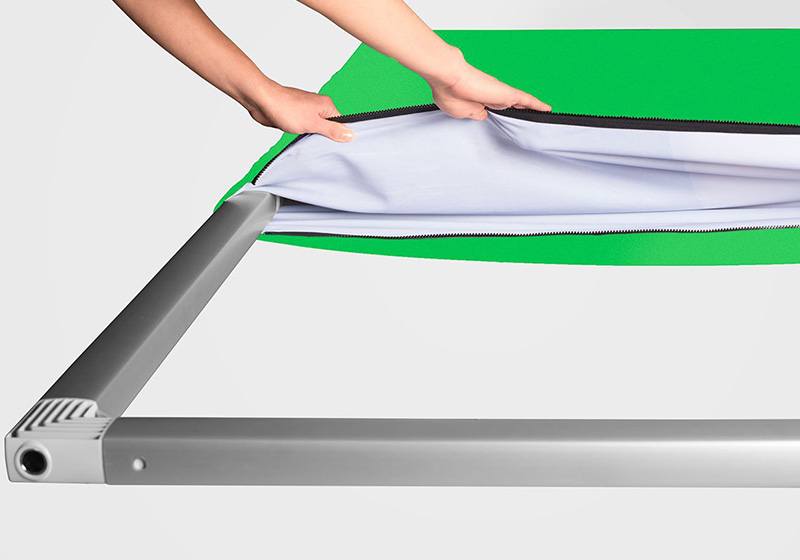 Green gcreen Grand Fabric doek aanbrengen