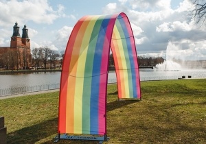 Bannerbow regenboog display