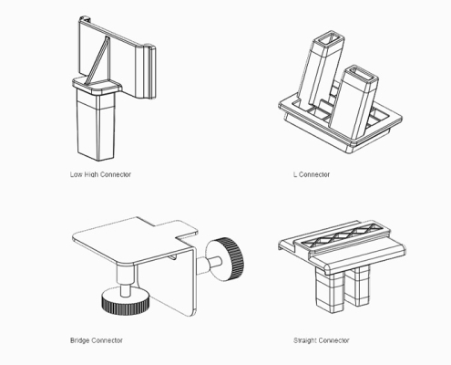 SnapSystems beurswand: Diverse koppelingen SnapSystems beurswand: Diverse koppelingen