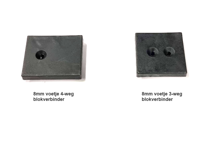 8mm voetjes blokverbinder