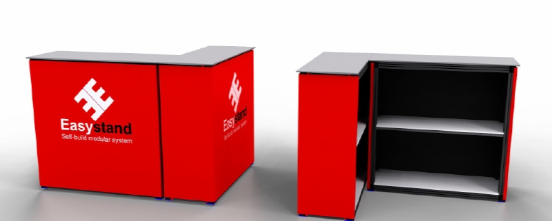 Easystand hoekbalie voor beursstand