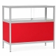 Brede aluminium toonbankvitrine Jones met glazen presentatiegedeelte