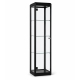 Hoge aluminium vitrinekast met glazen deuren voor productpresentaties, model Ensor