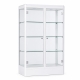 Brede aluminium vitrinekast met glazen deuren voor beurzen en showrooms, model Monet