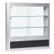 Aluminium wandvitrine met glazen schuifdeuren voor productpresentaties, model Paolozzi