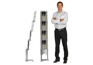 Inklapbare brochure stand voor beurs of evenement Inklapbare brochure stand voor beurs of evenement