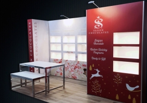Pop-Up Beursstand met vitrines Pop-Up Beursstand met vitrines