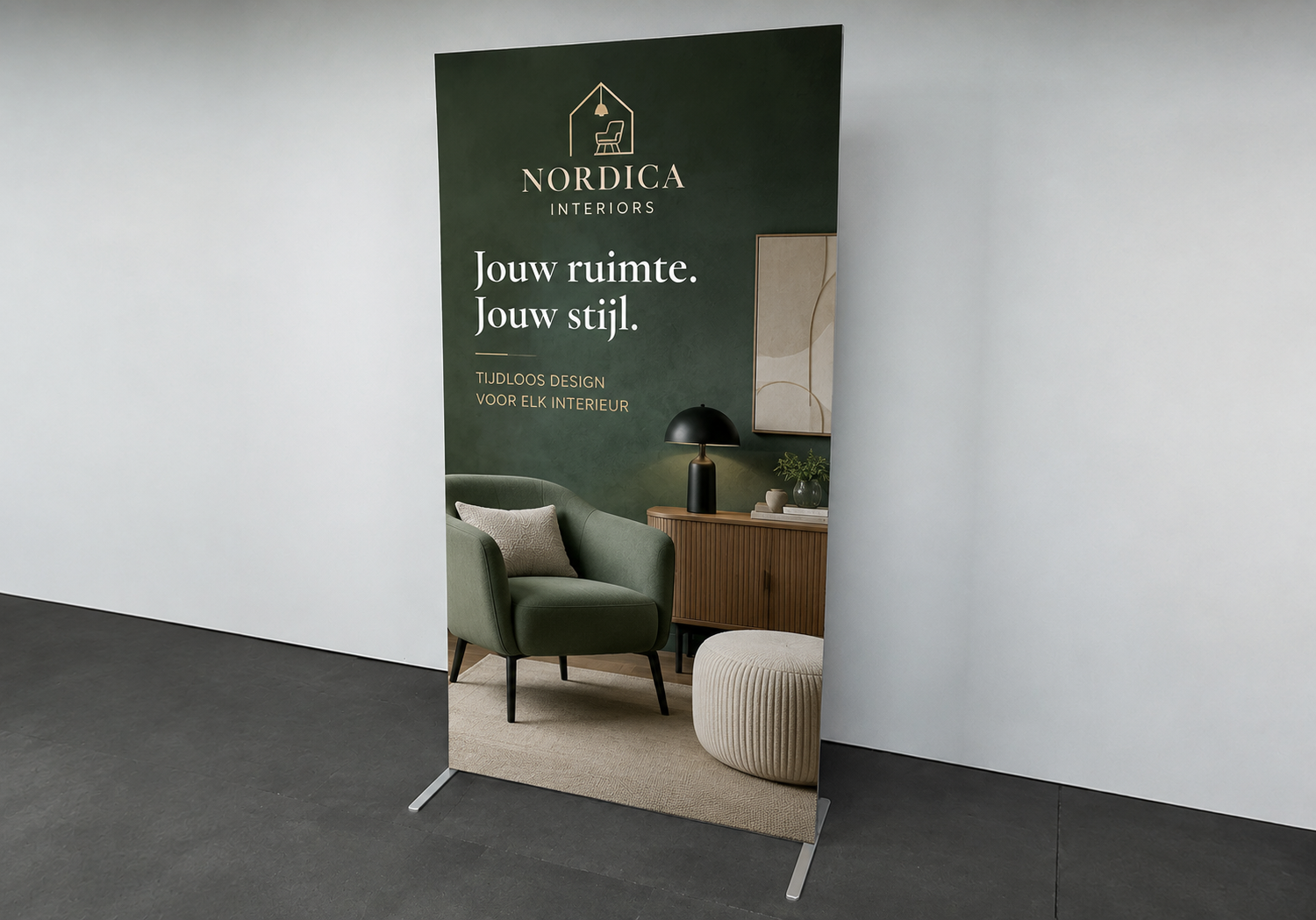 Luxer dan een roll-up banner