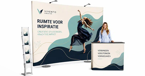 Grote beurswand van stof Fabric Premium
