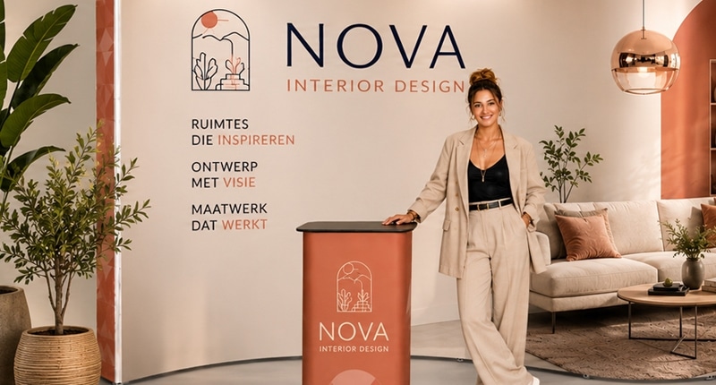 Kofferbalie bij Pop-Up Excellent Design beurswand