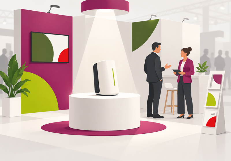 Productpresentatie beurs